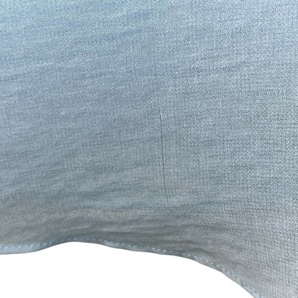 Soft Surroundings Sheer Overlay Dress Light Blue Asymmetrical Hem Sleeveless Sm - Picture 5 of 7